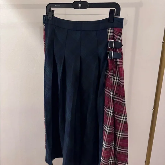 Cider Black and Red Plaid A-Line Skirt - Picture 2 of 3